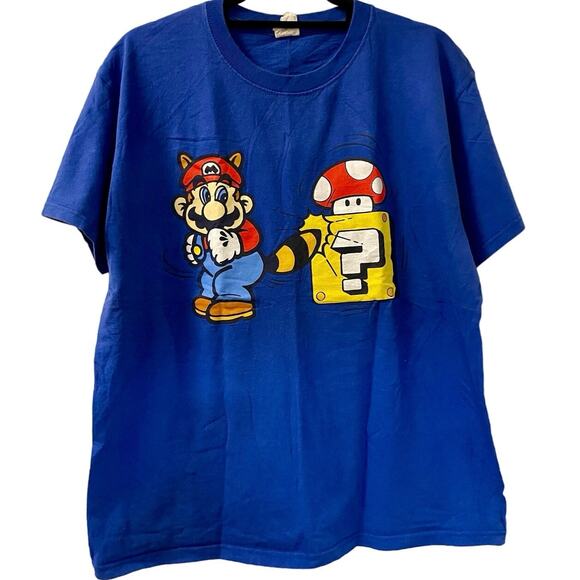 Vintage Y2K Super Mario Bros 2002 Video Game Promo Shirt Adult Large - Picture 1 of 4